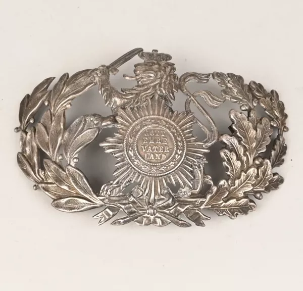 Hessen 115th Leib-Infantry Enlisted Pickelhaube Frontplate Visuel 1 principal